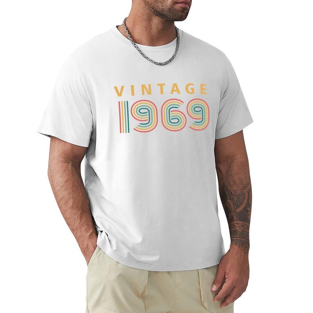 Vintage 1969 TShirt Art Pattern Printed Casual Top