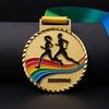 Running Runner Gold Medals Trophy Award With Neck Ribbons Express Medal Various Souvenir School Sports Prize Gift Custom Made