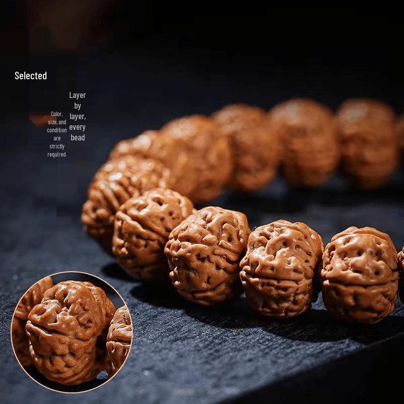 Guochao Lion's Awakening Bodhi Bead Bracelet: Unisex Buddhist Beads for Play