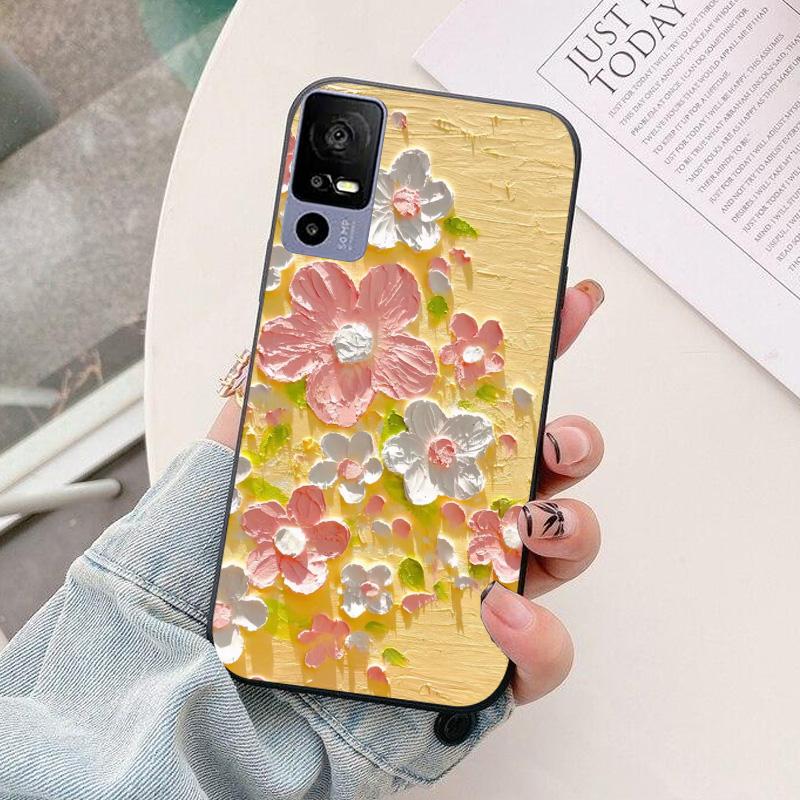 For TCL 40 R 5G Phone Case T771K astronaut Silicone Camera Protection Back Cover For TCL 40R 5G T771H Funda Coque TCL40R