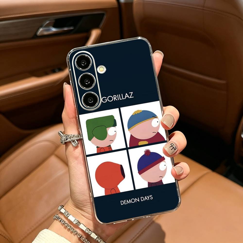 Cartoon S-South P-Park Clear Soft Silicone Phone Case for Samsung Galaxy A71, A70, A52, A51, A40, A30