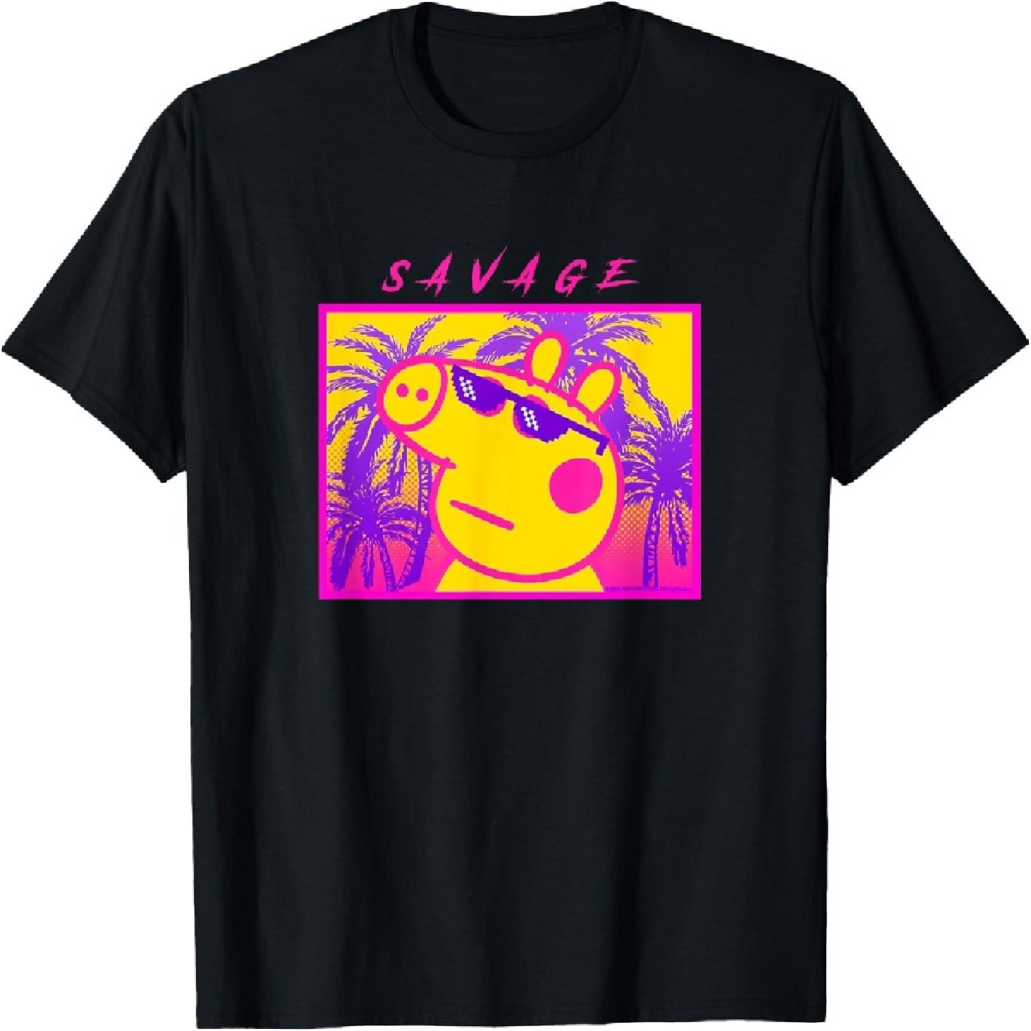 Футболка с портретом Пеппы Пиг в стиле «Дикий» S