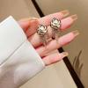 Retro Black Xiaoxiangfeng Stud Earrings Women's Fashion Elegance Temperament High-end Earrings Bow Love Versatile Earrings