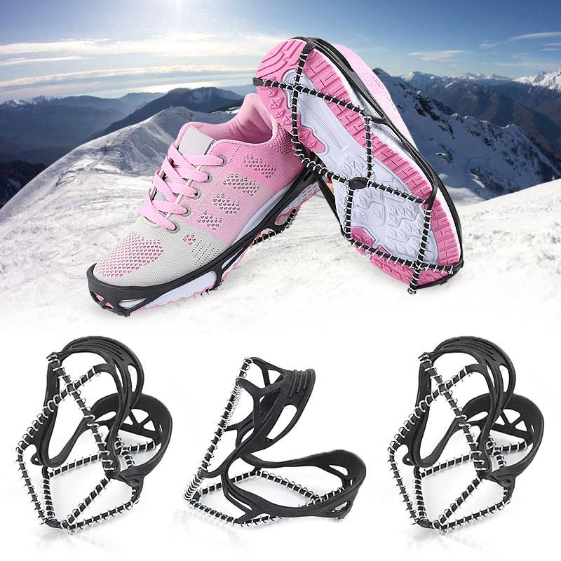 Outdoor Spring Crampons Shoe Cover Non-slip Snow Rock Climbing TPE Mountaineering Gear