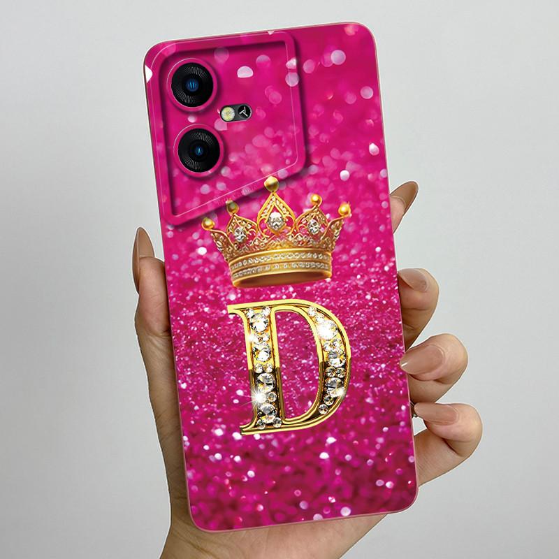 For Tecno Pova Neo 3 Case LH6n Crown Letter Bumper Silicone Soft Phone Cases For Tecno Pova Neo3 Camera Protection Back Cover