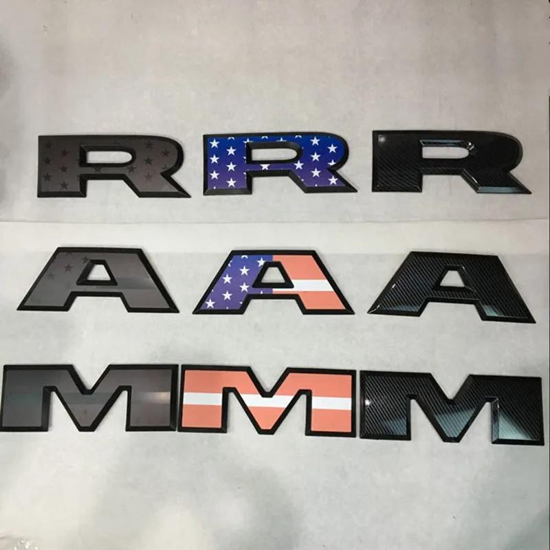 Carbon Fiber Badge Rear Tail Trunk Tailgate Sticker for Ram Letter ABS Logo 2015-2018 Ram 1500 2500 3500 Auto Emblem