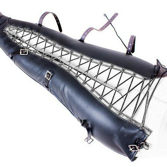 Aisile S.M Black Mermaid Bondage Leather Restraint Outfit