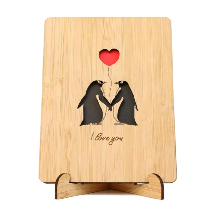 Efficient Wooden Celebration Card For Wedding Anniversaries Birthdays And Decorative Shelf Display