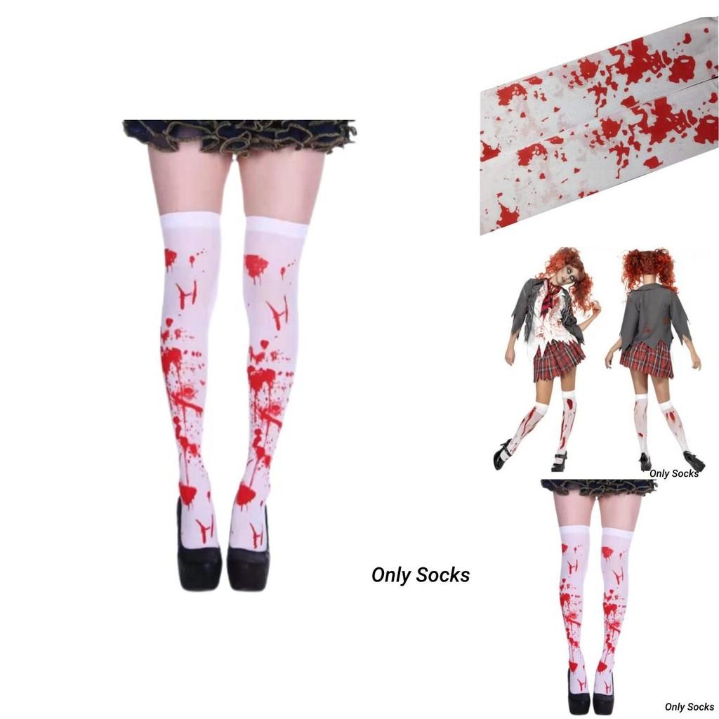 Halloween Blood Stockings For Costume Party Nurse Zombie Bloody Silk Stockings
