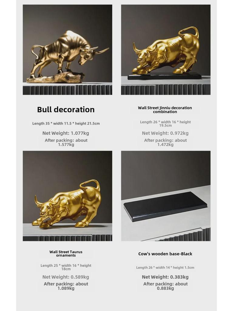 Taurus Bull Figurine Decor: Luxurious Living Room & Wine Cabinet Ornament with Free Shipping - Ideal Decorative Gift for Men