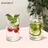 1/2PCS High Borosilicate Glass Tumblers 500ML Shape Reusable and Cold and Heat Resistant Includes Straw and Lid for Milk Coffee