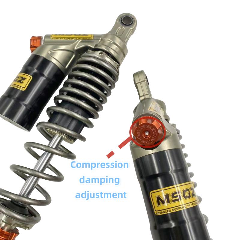 2pcs Motorcycle Universal 360mm 370mm Rear Adjust Air Shock Absorbers Suspension For Honda Yamaha Kawasaki Suzuki Ducati ATV