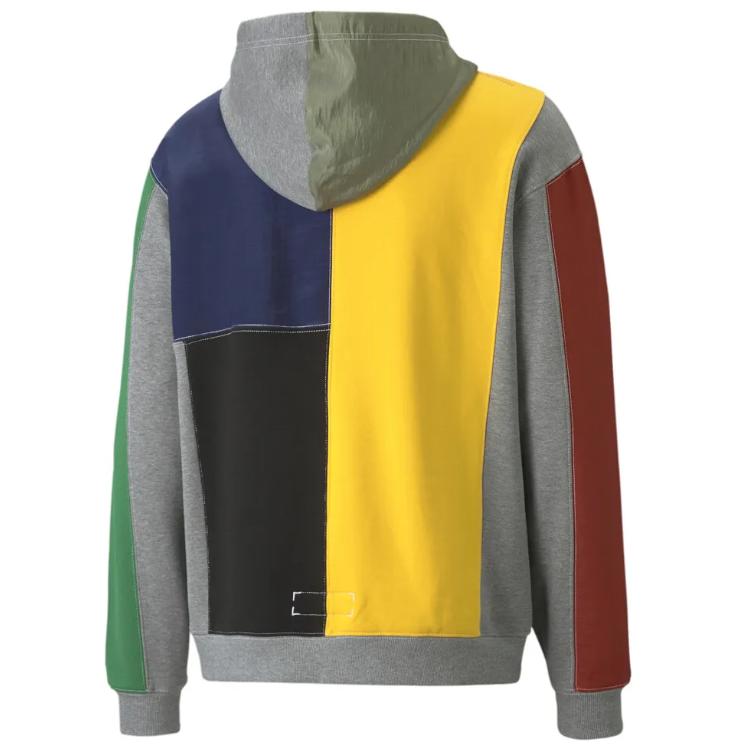 Puma Signature Spliced Sports Knit Hoodie Men Tops Multicolor 532086-01