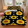 3Pcs Sunflower Pattern Printed Bedding Set, Breathable And Soft, Machine Washable, Christmas Gift, Suitable for Bedroom Decoration, 15165