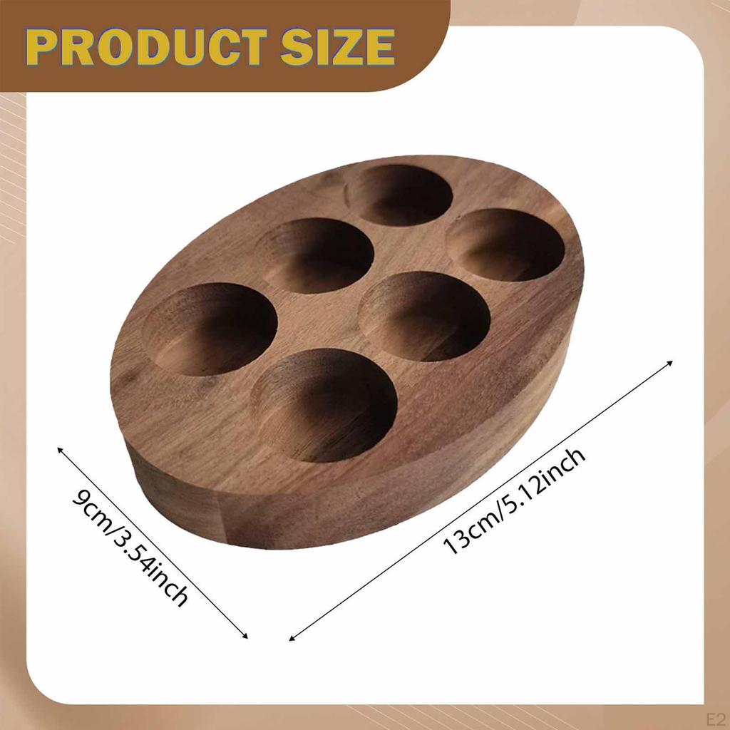 Wooden Essential Oil Bottle Storage Stand Holder for 6 Bottles Multifunctional Desk Display Nail