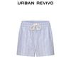 UR Women's 2025 Fall Striped Drawstring High-Waist Shorts