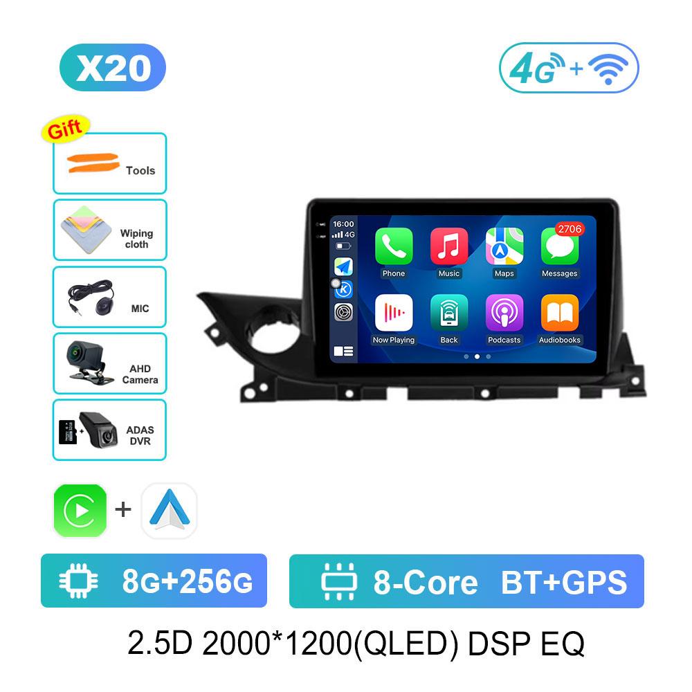 Video Multimedia Player Car Android 14 WiFi QLED Screen for Mazda 6 Mazda6 III 3 GJ GL ATENZA 2018 - 2021 GPS Navigation BT