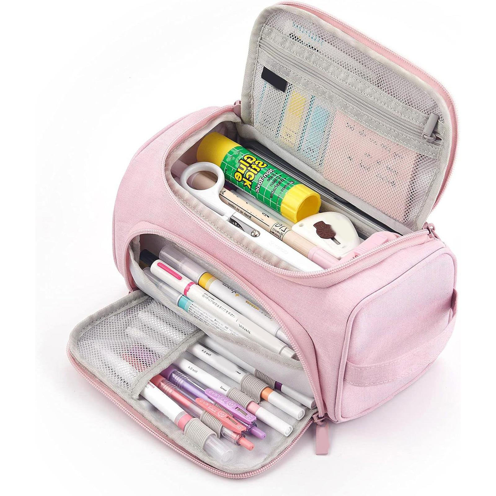 

Многофункциональный пенал большой емкости двухслойный пенал с несколькими отделениями холщовые мешочки для ручек для студентов