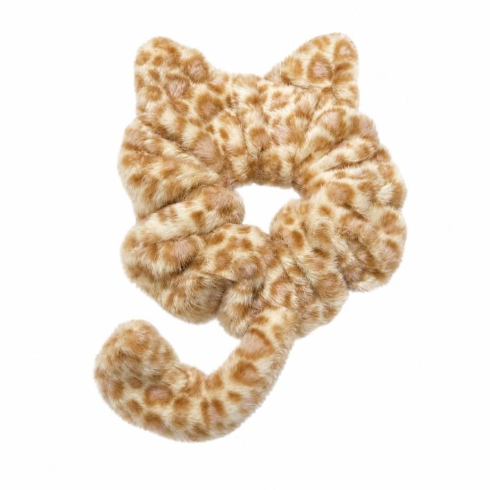 Plush Fabric Plush Cat Headband Cat Shape Plush Scrunchies Kitten Headband  For Girls Women