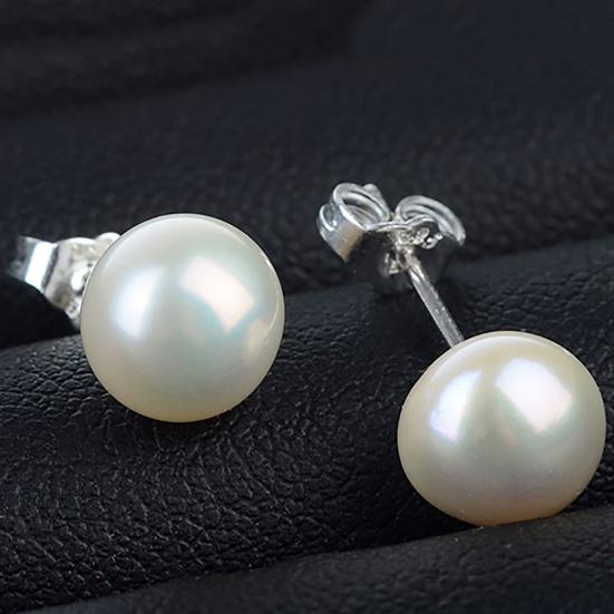 Ear Ring White Beautiful Women Fashion Faux Pearl Ear Stud for Wedding