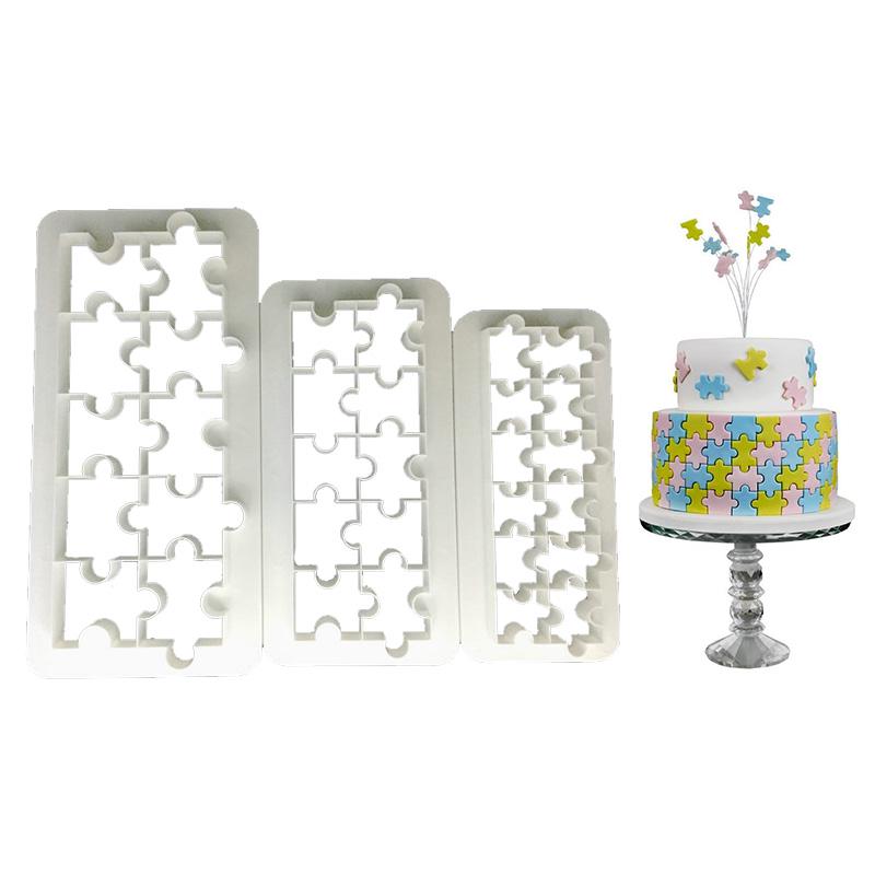 3pcs Square Geometric Cutters Fondant Cookie Cutter Geometry Cake Mold Fondant Mold Cake Decorating Tools Kitchen Baking