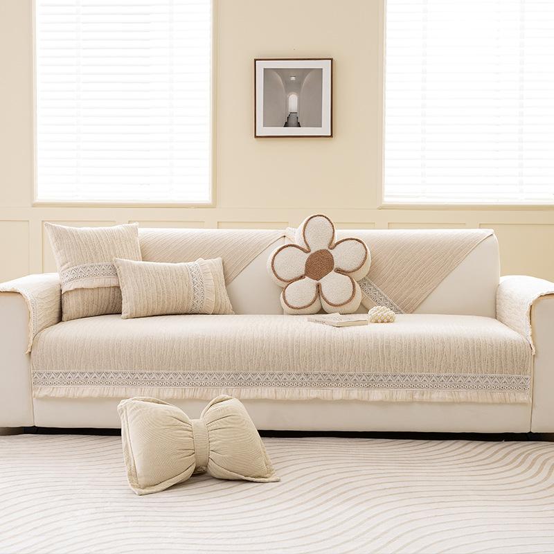 Fresh And Simple Wind Sofa Cushion  New Four-Season Universal Chenille Sofa Cover Cloth Non-Slip Sofa Cover Cloth