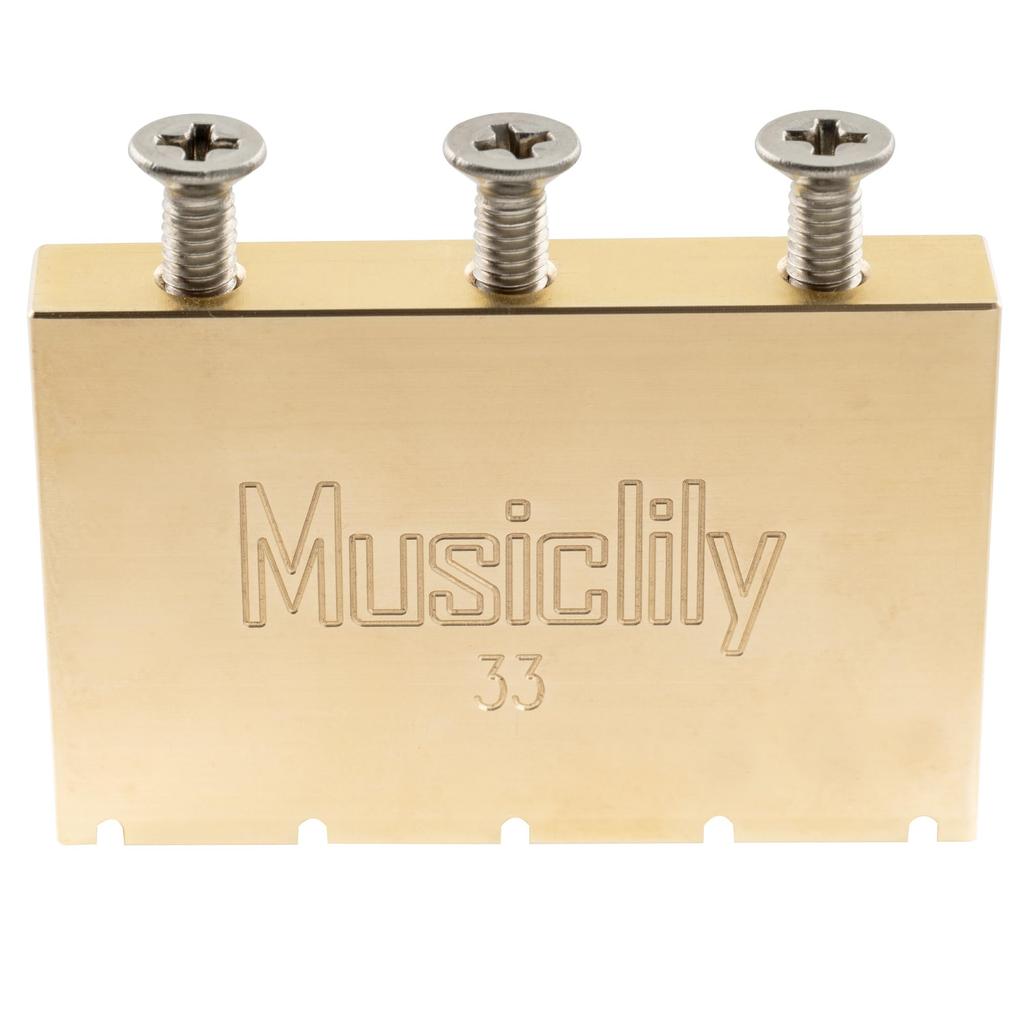 Musiclily Ultra 33mm Brass Tremolo Block for Gotoh GE1996T Electric Guitar with Floyd Rose Tremolo Unit