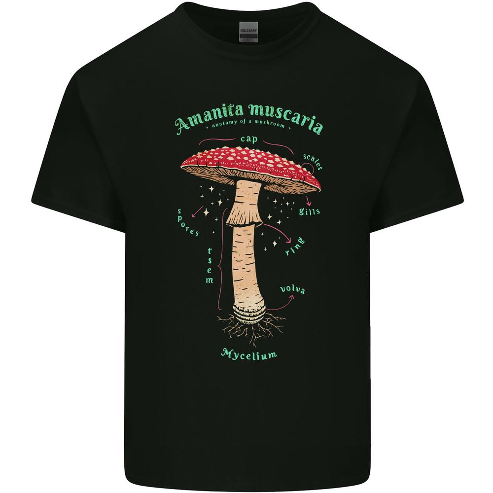 Mushroom Anatomy Magic LSD Mens Light Cotton T-Shirt Unisex T-Shirt XXL