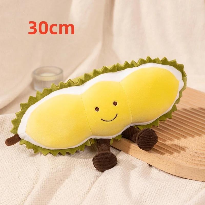 Lifelike Fruit Vegetable Plush Toy Cute Soft Watermelon Hami Melon Balsam Pear Durian Children's Christmas Gift