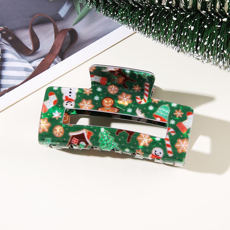 Shining Girl Christmas Floral Claw Clip - High-End Holiday Hair Accessory