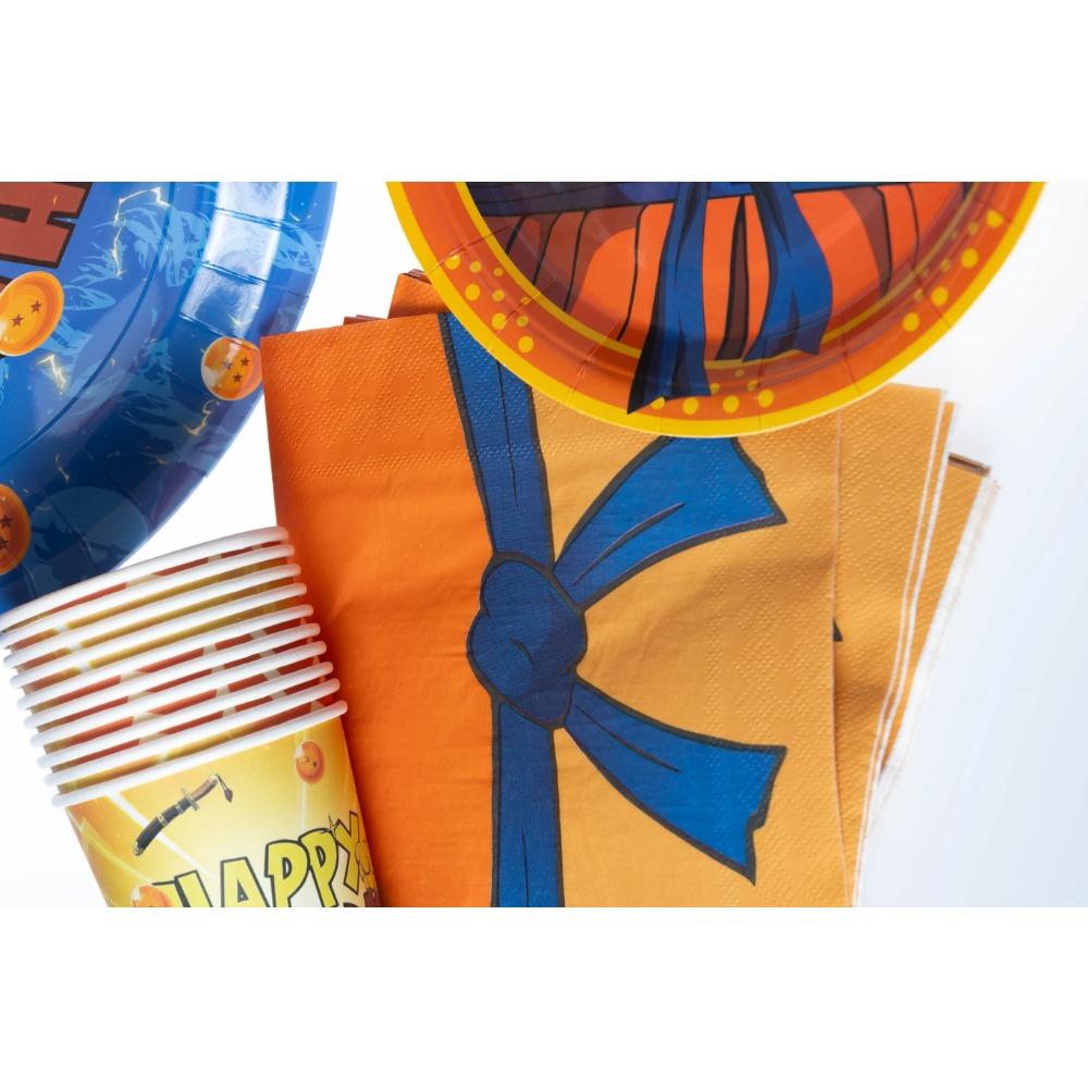 Dragon ball Birthday Decoration Goku Figure Stickers Balloons Disposable Tableware Tablecloth Straw Plates Baby Shower Supplies