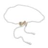 Adjustable Butterfly Pearls Waist Chain Luxury Pearls Waist Band Thin Belt Enjoy Female Elegances for Various Occasion