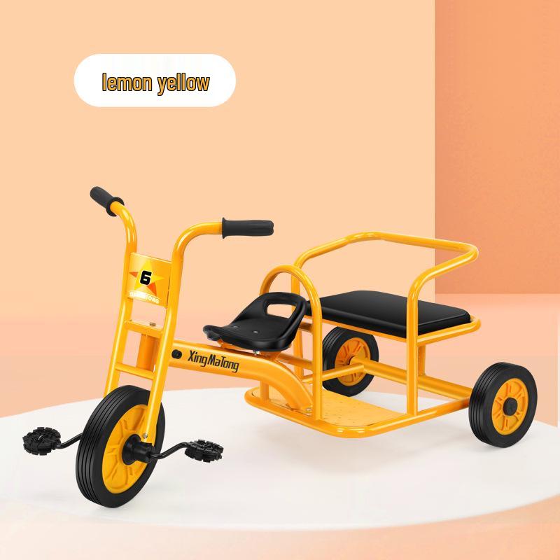 Dual Seat Swivel Tricycle for Toddlers: Indoor/Outdoor Pedal Bike for Early Education