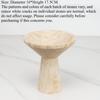 Marble high-footed round fruit plate decorative piece living room dining table surface travertine nut storage and display plate
