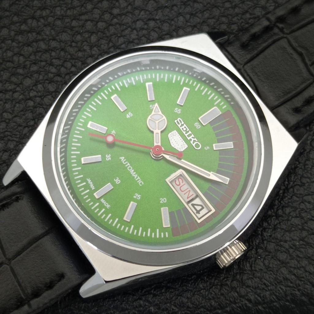 AUTOMATIC VINTAGE REFURBISHED SEIKO 5 6309A JAPAN MENS GREEN WATCH a440768-4 Sk-a440768