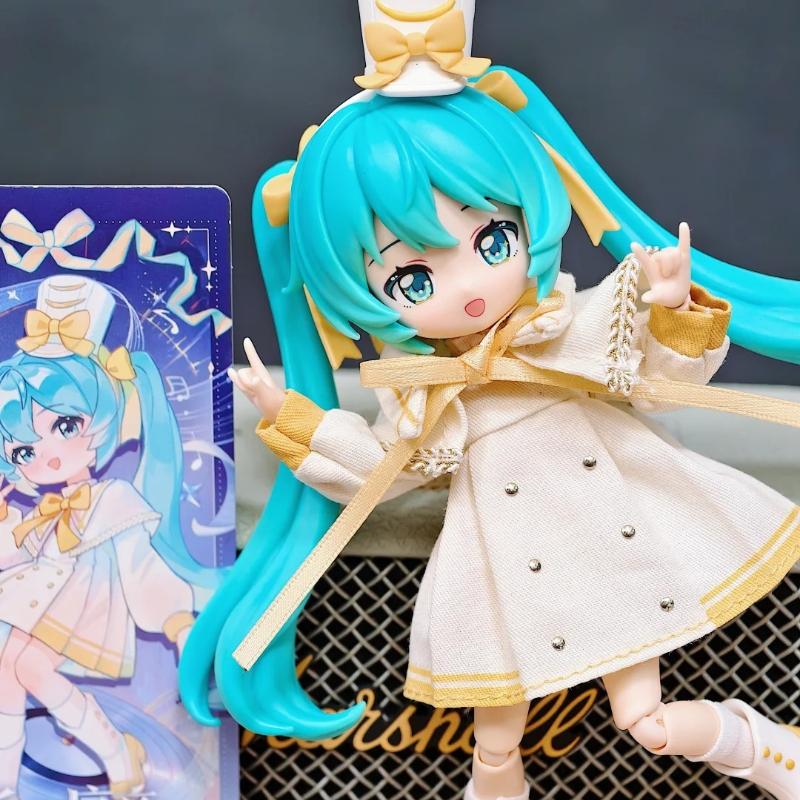 Genuine Hatsune Miku Vocaloid Series  14cm Kawaii Bjd  Decoration Anime Figure Collection Gifts Toys