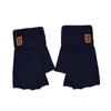 Wool Knitted Gloves Men's Autumn and Winter Dew Finger Students Writing Typing Riding Touch Screen Warm Half Finger Gloves