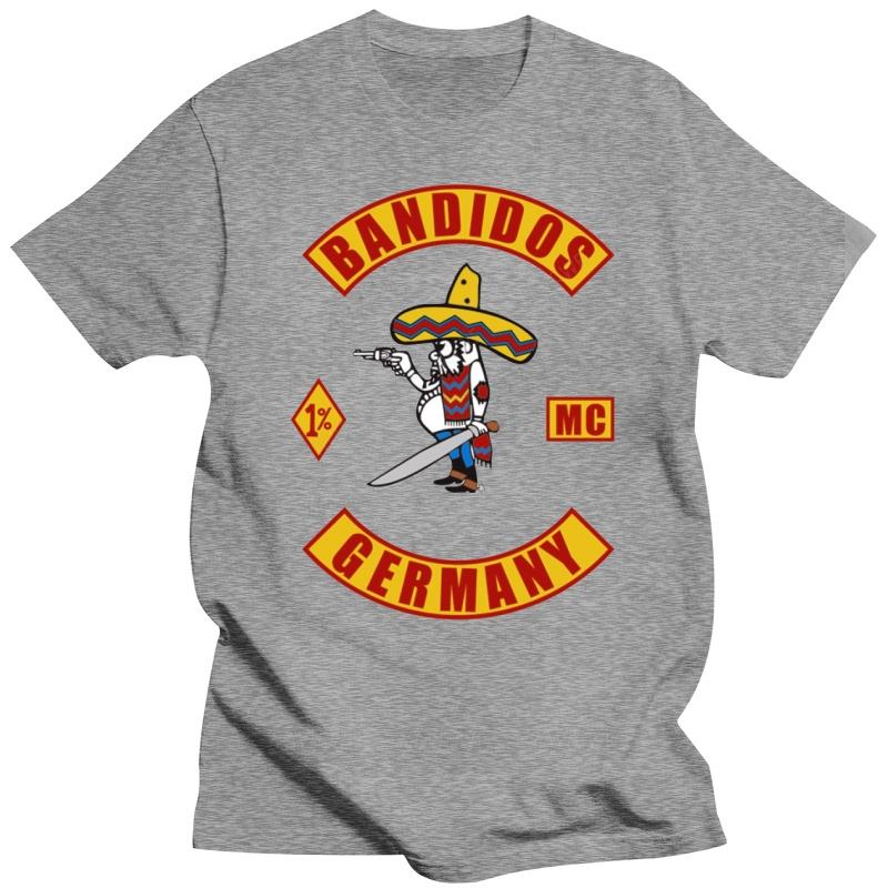 GUOYAN TOP Nieuwe zwarte top met korte mouwen voor heren Nieuwe Bandidos Motorclub Duitsland Bandidos MC Grafische Heren T-shirt T-shirts unisex t-shirt L