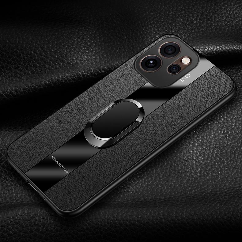 For OPPO Reno 15 Pro Max Case Business Elliptical Bracket All-Inclusive Shockproof Leather Soft Silicone Fashion for OPPO Reno15 Pro Max Back Cover