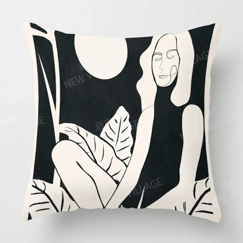 

Скандинавский Осенний Домашний Декор Осень Наволочка для диванной подушки Чехол на диванную подушку Современный Моранди 66x66cm небесно-голубой