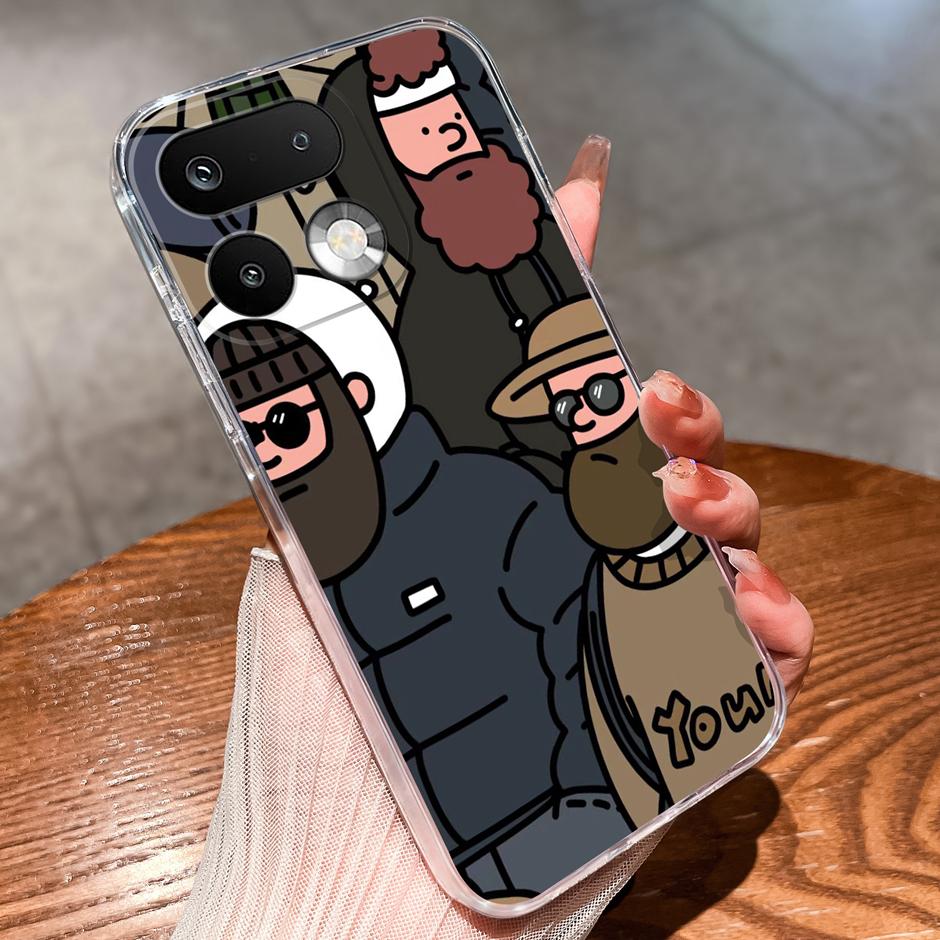 Cases For OPPO Realme 16 Pro 16 Pro Plus Yellow Duck Girl Antifouling Trendy Transparent Housing For Realme 16Pro 16 Pro+ Fundas