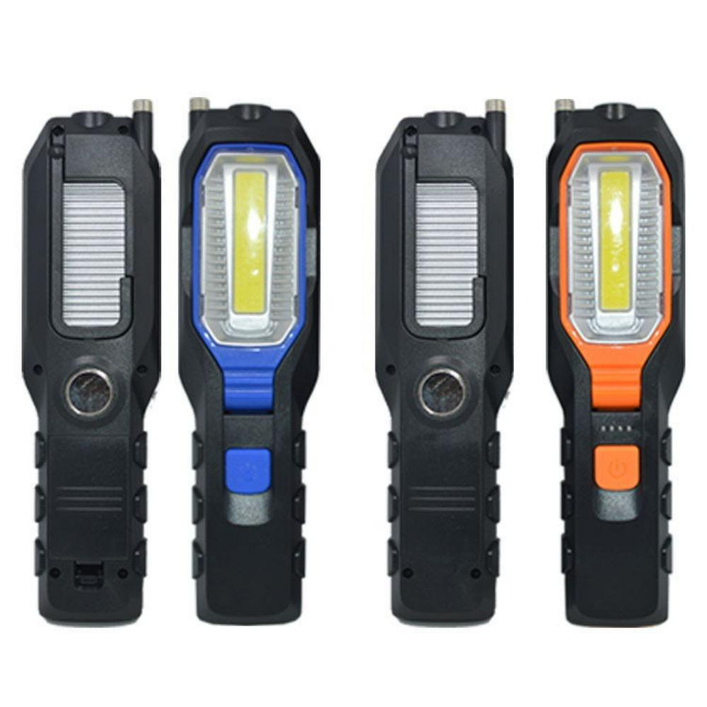 USB Rechargeable Car Inspection Light Super Bright LED Flashlight with Hook & Magnet Shockproof Emergency Work Light