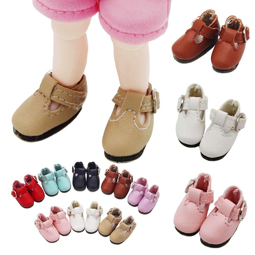 2.8cm * 1.2cm Doll Princess Shoes PU Leather Doll Sandals Lovely Mini Doll Boots  Doll Accessories
