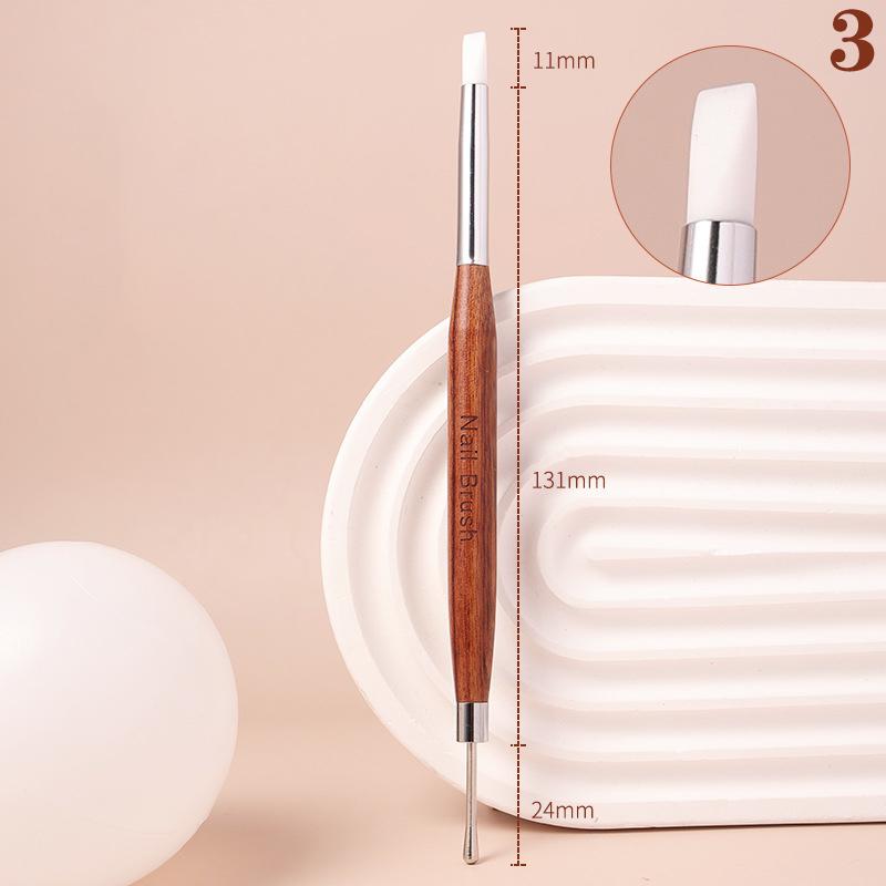 

1/5 шт. Двусторонняя силиконовая ручка-пресс, кисть для рисования цветов, принадлежности для ногтей, клей для резьбы, маникюрные насадки, инструмент для дизайна ногтей 3