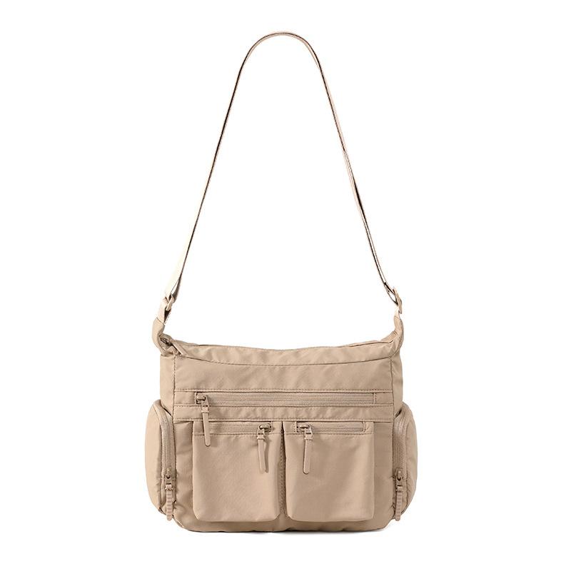 Lightweight Shoulder Bag Multi-Layer Large Capacity Commuter Crossbody Bag Nylon Bag