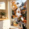 Creative Holiday Gifts Halloween Ghost Window Clings, Cute Pumpkin And Black Cat Static Stickers, PVC Party Atmosphere Props Waterproof Decals,