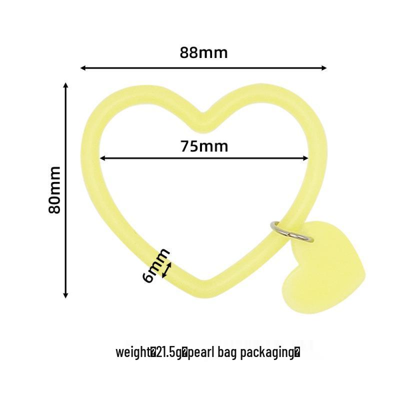 Heart-Shaped Silicone Bracelet Keychain Phone Strap
