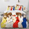 K-ON Kawaii Girls Anime Bedding Set Boys Girls Twin Queen King Size Duvet Cover Pillowcase Bed Boys Adult Home Textileextile