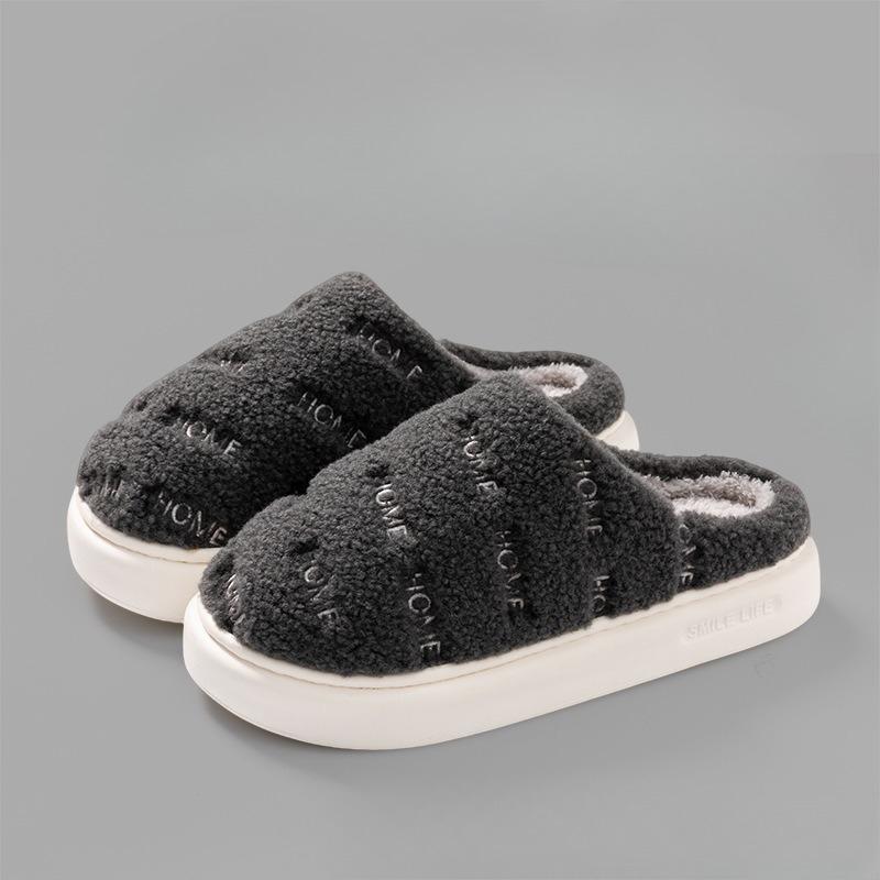 A Pair of Cotton Shoes for Women, Anti-slip Indoor Home, Warm Slippers and Thick-soled Shoes