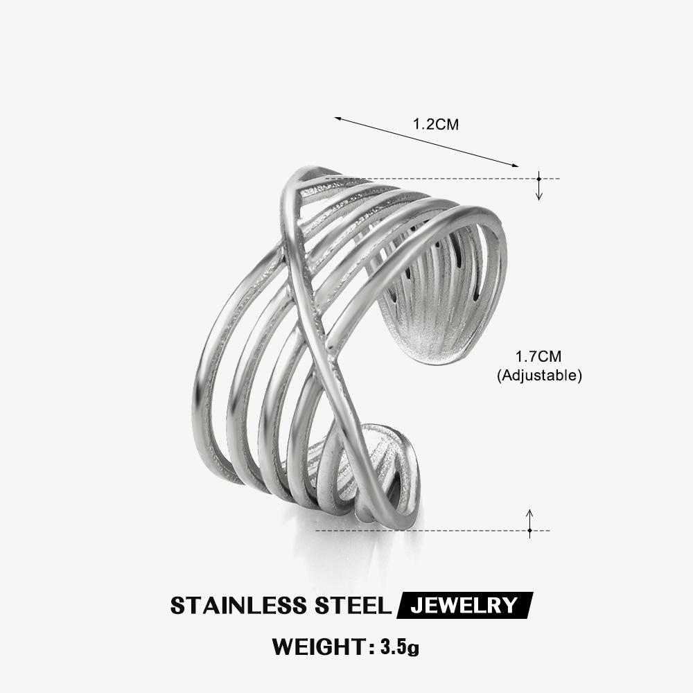 Stainless Steel Rings for Women Vintage Gold Color Never Fade Luxury Classic Rings Wedding Couple Rings Party Jewelry Gifts